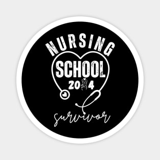 Nursing School Survivor, Nurse Graduation Magnet